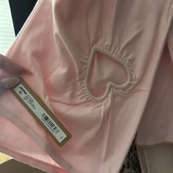 SKIMS COTTON JERSEY HEART LEGGING - CHERRY BLOSSOM - Picture 2 of 2